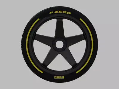 Miniature Konig Neoform Rim - Tire and Rim - 3D Print 3D print model