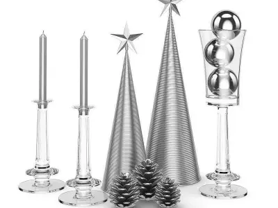 Christmas Table Decoration 9 3D model