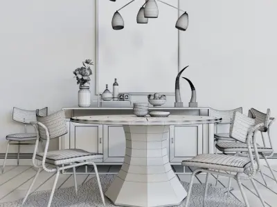 Living room 3D model 25