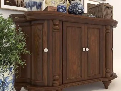 Classic European style Cabinet and Decoration 3D model
