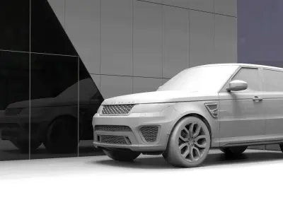 Car Park Car Scene 3D model