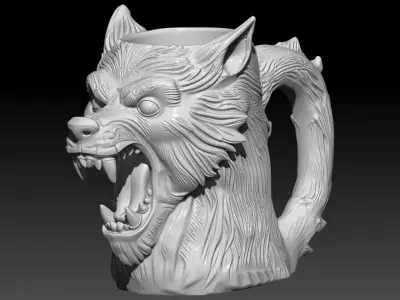 Werewolf mug for Halloween 3D print model