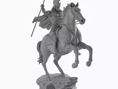 warrior statue 5 3D model