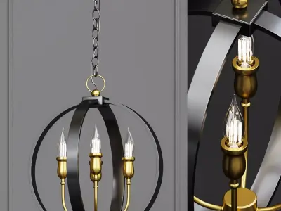 Olivier Frosted Gold Candles 3D model