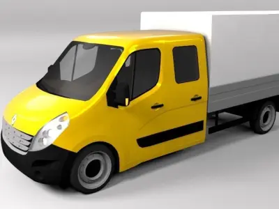 RENAULT MASTER 2015 LOWPOLY Low-poly 3D model