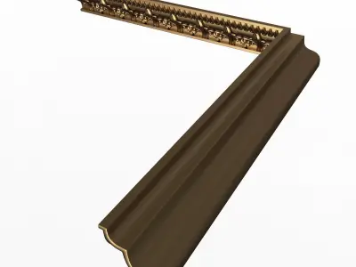 Cornice Decoration Molding 049 90 Degree Low-poly 3D model