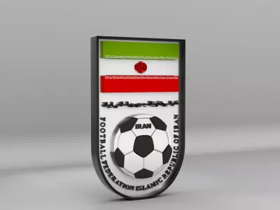 IR Iran National Soccer Team Logo 3D model