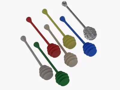 honey dipper plastic 3D model