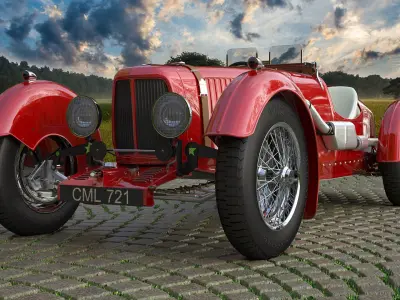 Aston Martin Ulster Replica 1934 3D model