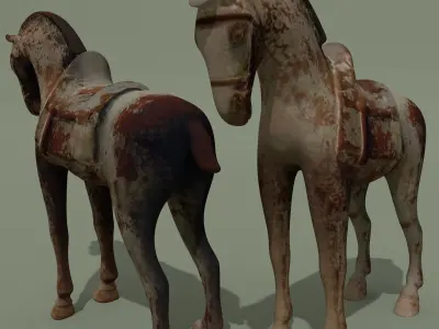 Horse Statuette L 3D model