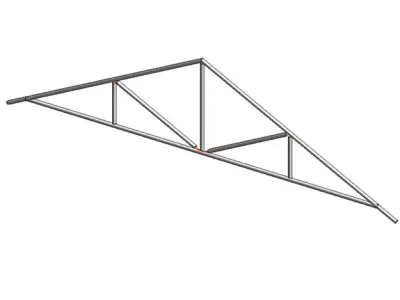 14 Common and Scissors Standard Trusses 3D model