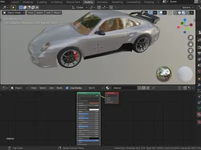 Ruf 911 Turbo Low-poly 3D model