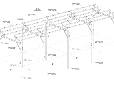 1MW Solar Energy Project on Farmland Type-1 3D model