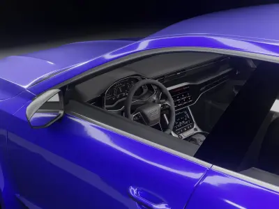 Audi RS7 Sportback 2024 with interior Low-poly 3D model