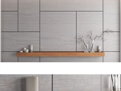 Decorative wall panel set 7 3D model