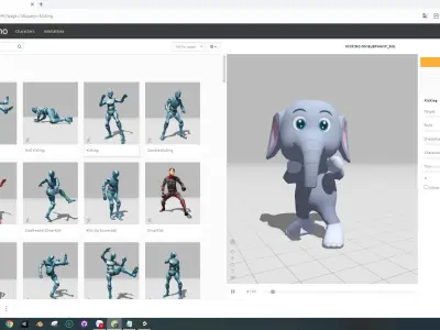 Character006 Animated Elephant 3D Low-poly 3D model