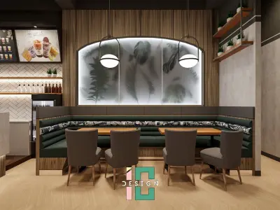 CoffeeShop 3d Interior Design Blender - Obj 3D model