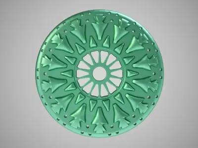 Wooden Door Ornament 3D print model