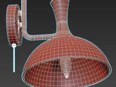 bra-ambrella-light-traditional-tr9086 wall light with clear g... 3D model