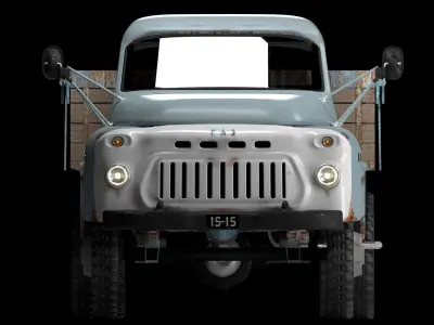 GAZ-53 old truck 3D model