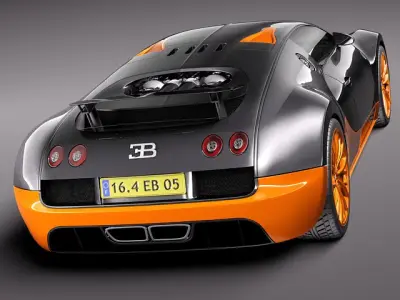 Bugatti Veyron Super Sport 2012 3D Model 3D model