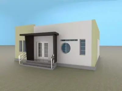 Modern precasted house 3D model