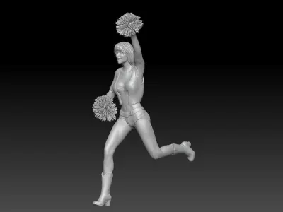 nfl Cheerleader cowboys 1 3D print model