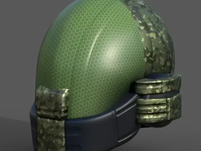 Helmet plastic mask protection pollution ball shaped Low-poly Low-poly 3D model