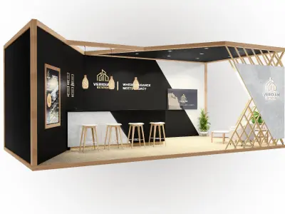 3D Exhibition stand Real Estate 3D model