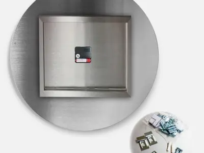 Oversized Futuristic Crystal Background Wall Clock 3D model