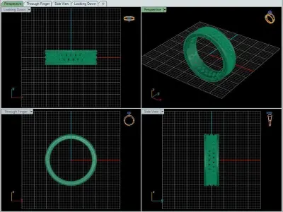eternity round stone in two row Free 3D print model