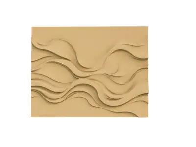 modern panel wall decor set wall relief mural CNC 83  3D model