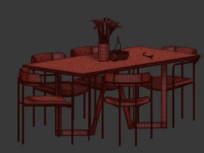 Dinning Set 02 3D model