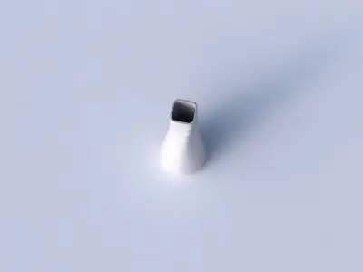 Vase semi quadratic with uniform polygons 3D print model