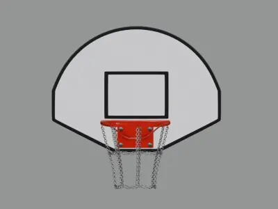 Basketball Hoop Low-poly 3D model