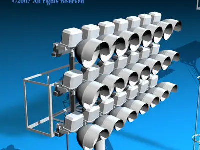 Arena lights collection 3D model