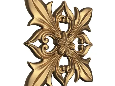 Rosette Carved Decoration CNC 026 Low-poly 3D model