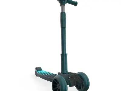 Three Wheels Child Scooter 3D model