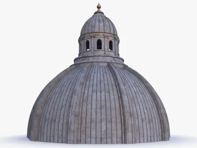 Roof gazebo 0002 Low-poly 3D model