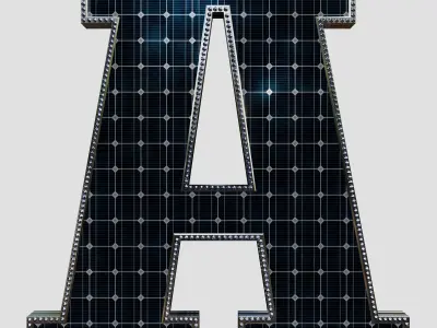 Solar Panel Letter - A 3D model
