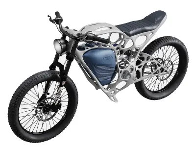 Light Rider World first 3d printed motorcycle Low-poly 3D model