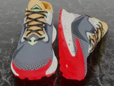 NIKE 3D SHOES - PEGASUS TRAIL 2 Low-poly 3D model