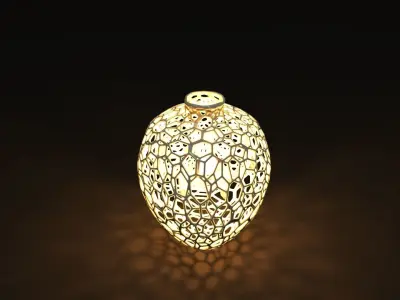Lampshade in the shape of a skull 3D print model