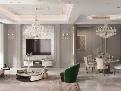 French luxury restaurant 3D model