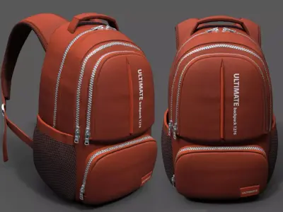 Backpack Generic sport human scifi fantasy fashion military  Low-poly 3D model