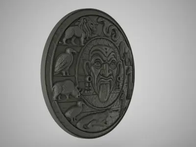 African Style Medallion 3D print model