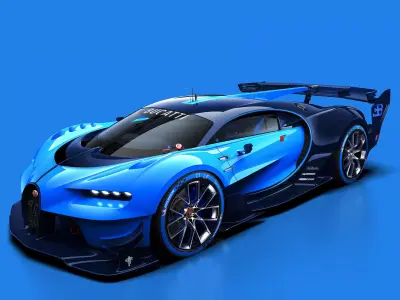  Bugatti Vision Gran Low-poly 3D model