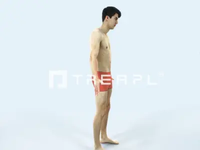 Prime J Beach Animated Rigged Sports Man Low-poly 3D model