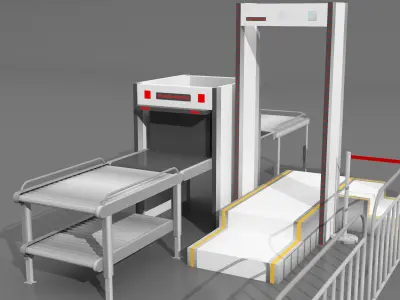 Metro security check 3D model