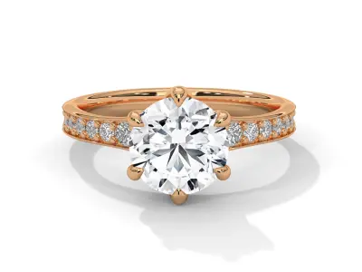 solitaire ring with detail images and 360 render videos 77 3D print model